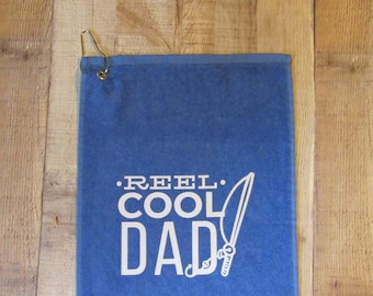 Fishing towel, fathers day fishing gift, fishing gifts for dad, fishing gift for him, fathers day gift from kids, fisherman gifts for men