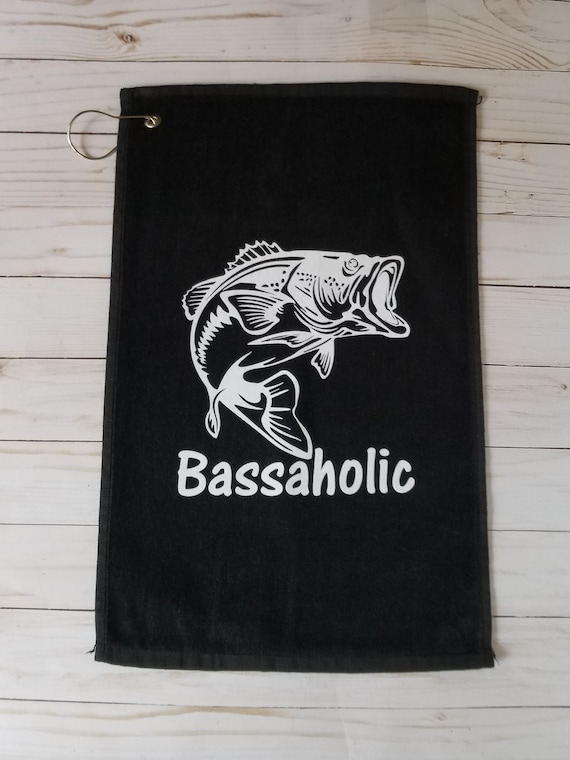 Bass Fishing Towel, Cabin Towels, Fishing Boat Accessories, Bass