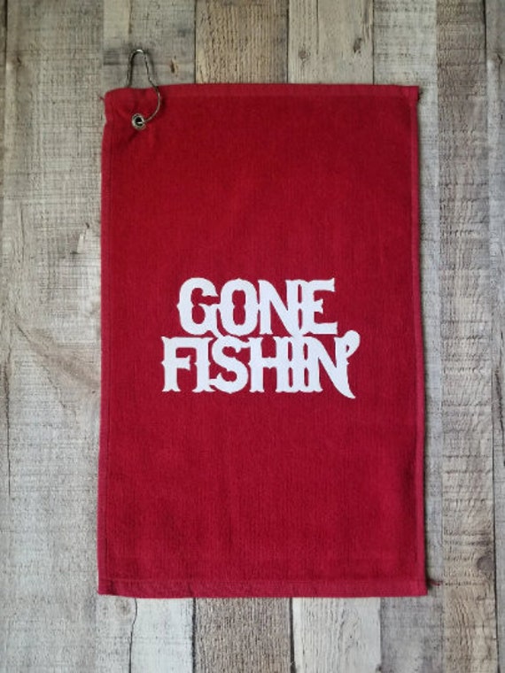 Fishing Towel, Gone Fishing, Fisherman Gifts, Mens Fishing Gift