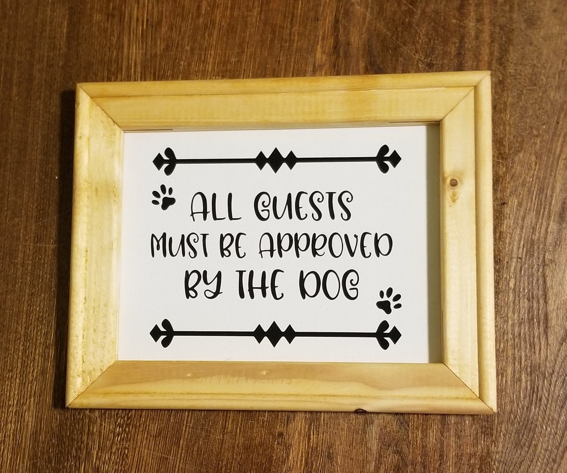Funny dog signs for a home dog lovers signs guest room wall Etsy