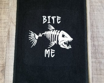 Fishing towel, fishing gift for men, fish accessories, funny fishing gifts,  cabin towels, lake house boat accessories, fishing gift for dad