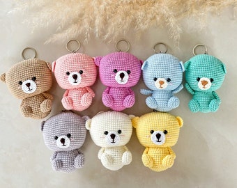 2 Süße Bären-Schlüsselanhänger - Aus PU-Leder, Perfekt Als Accessoire