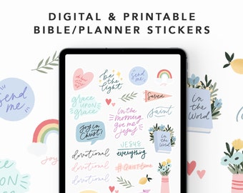 Bible Journaling Stickers Digital Printable, Christian Planner Stickers  Digital Printable, Christian Goodnotes Digital Stickers 