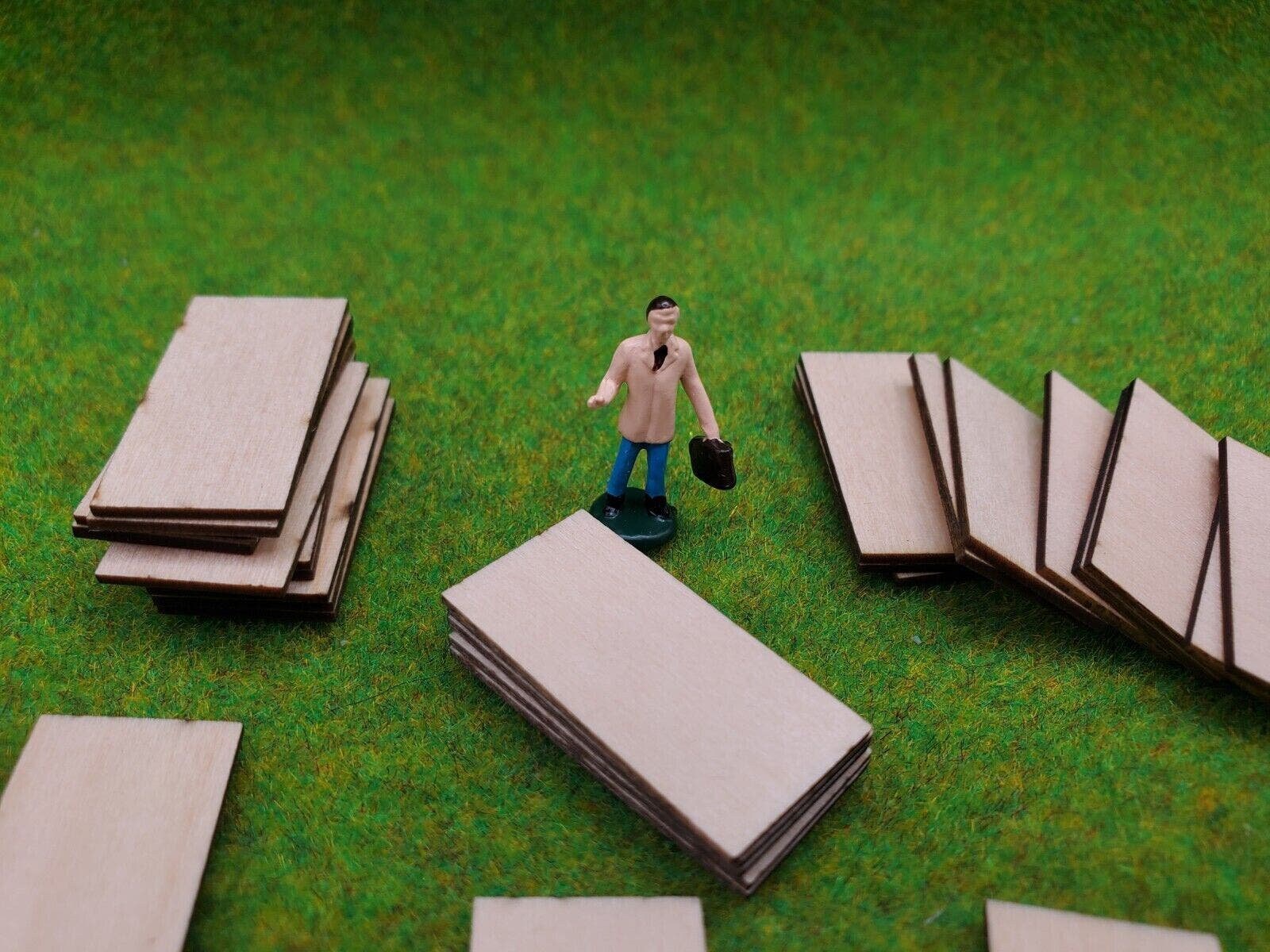 60 HO Scale 4 X 8 Sheets of Plywood Lumber Loads Construction Wood ...