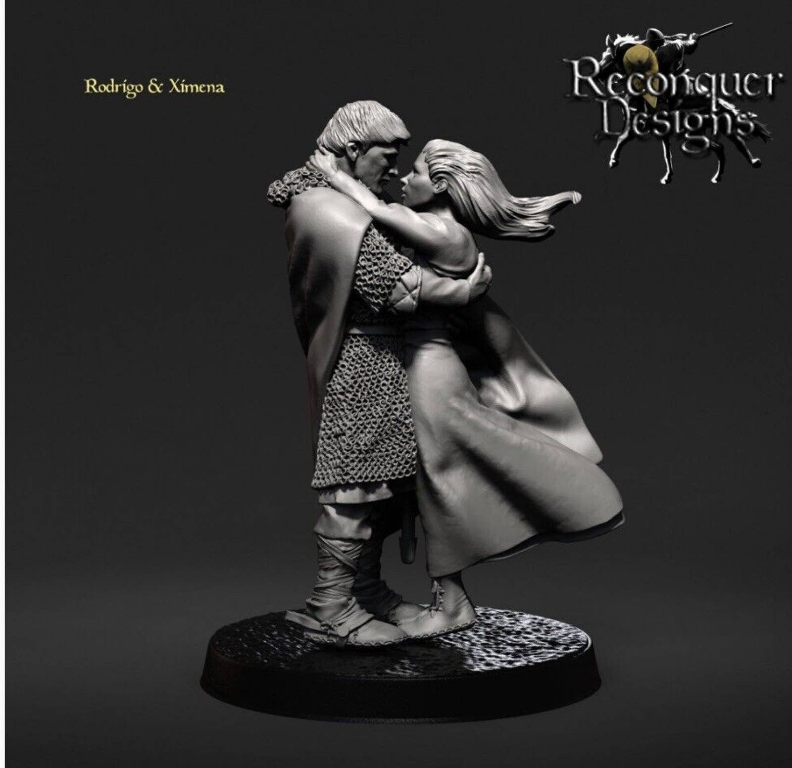 Reconquer Designs Miniature Medieval Rodrigo and Ximena 28mm War Game ...