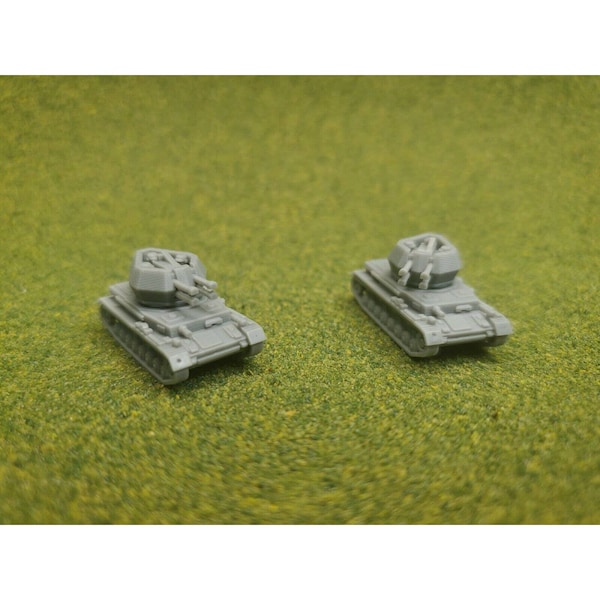 WW2 1/200 Scale German Panzer IV Whirlwind AA Tanks 3D Printed Unpainted