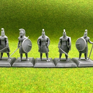 Ancient Greek Warriors Spartan Soldiers Miniatures 28mm Wargame 3D Print