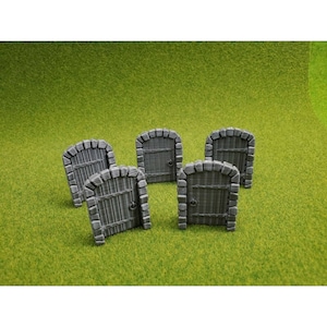 3d Print Table Top Game Dungeon Doors x5