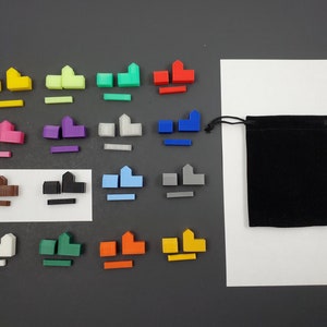Replacement Catan 3D Printed Custom Color Pieces with bag SELECT OPTION