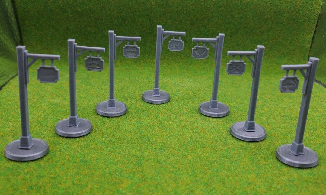 28mm Miniatures Sign Posts Shop Signs Tabletop Wargame the Etsy
