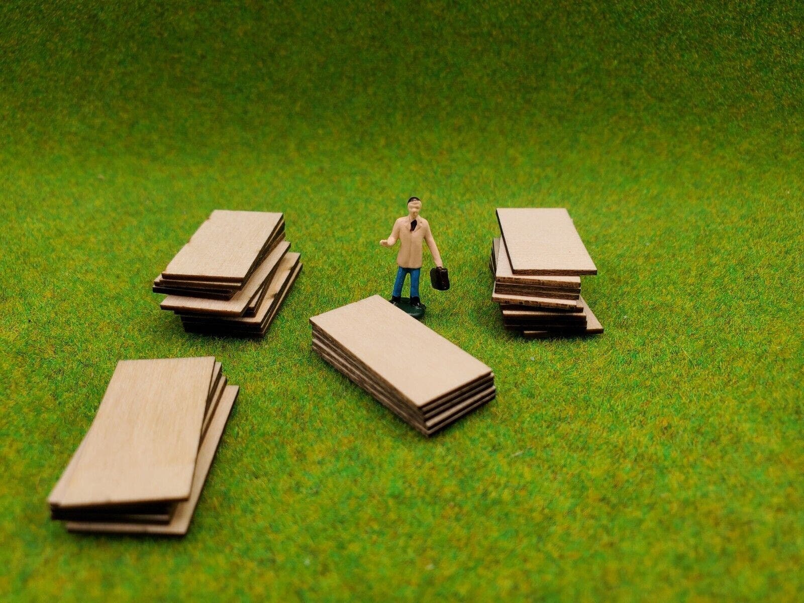 60 HO Scale 4 X 8 Sheets of Plywood Lumber Loads Construction Wood ...