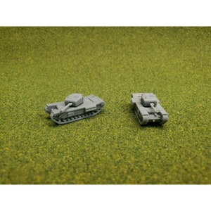 WW2 1/200 Scale British Churchhill IV Tanks 3D Printed Unpainted 2 Tanks