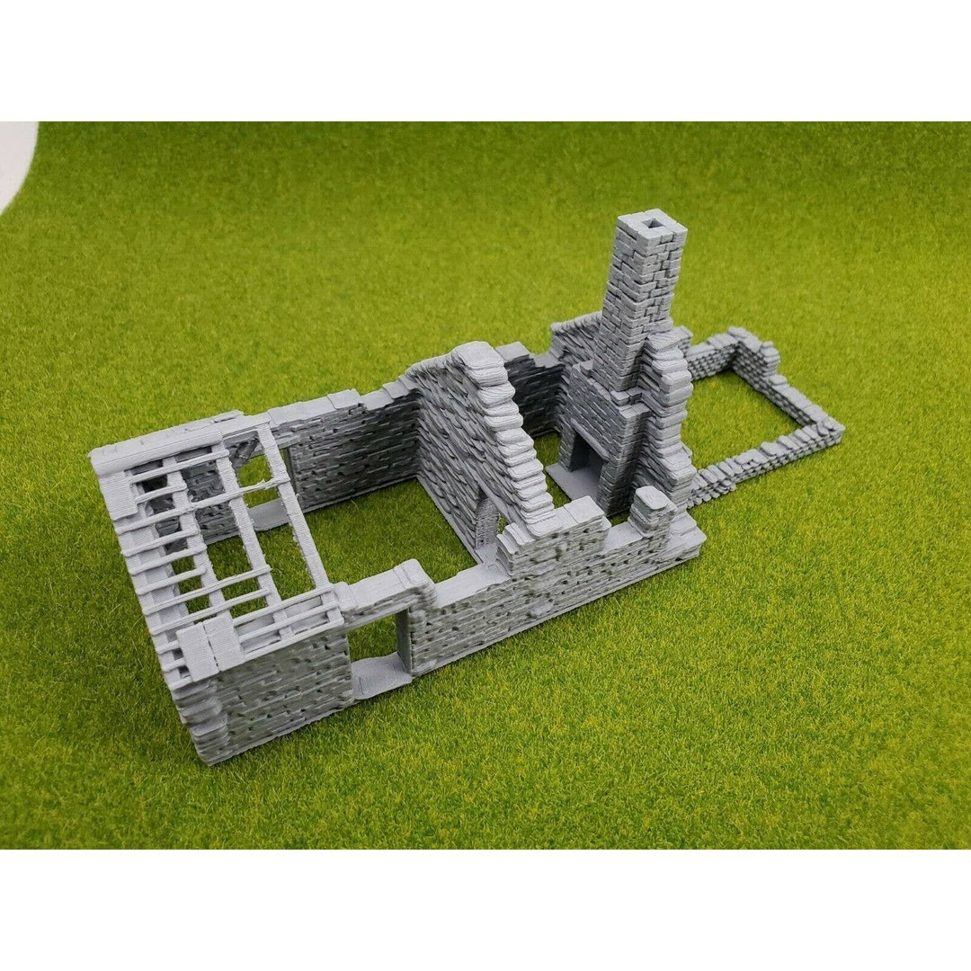HO scale Ancient Ruins Destroyed Building M2 1:87 scale 3D print