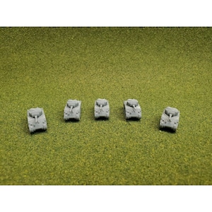 WW2 1/200 Scale Sherman M4A3 Medium Tank Platoon 3D Printed Unpainted 5 Tanks