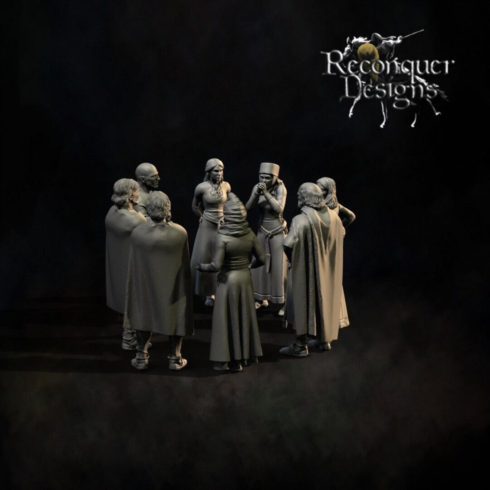 Reconquer Miniature Medieval 28mm Royal Court Nobles Set B Reconquer ...