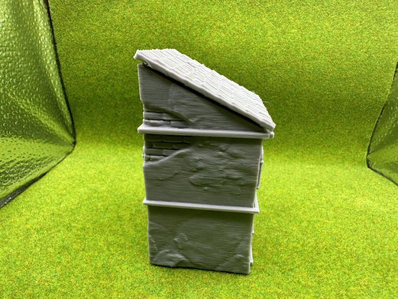 thumbnail image 2 of HO Scale Destroyed House – 1:87 Scale 3D Print For Dioramas 2 of 5