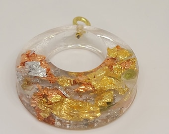 resin with gold and stones