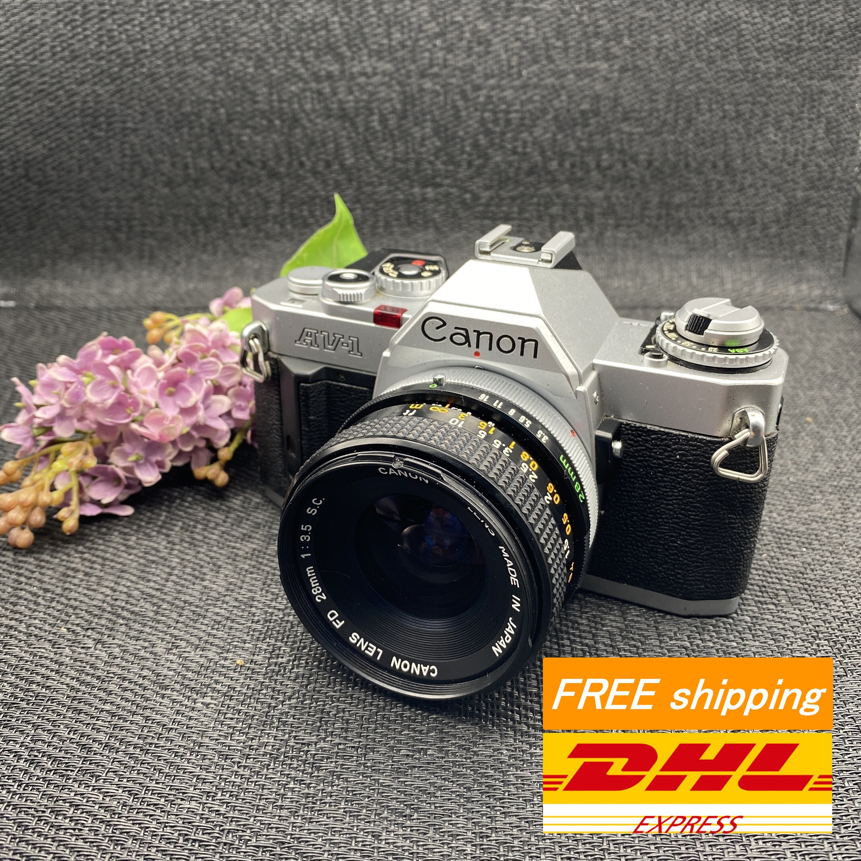 Canon AV1 Film camera with FD 28mm 13.5 Lenstjv506 Etsy