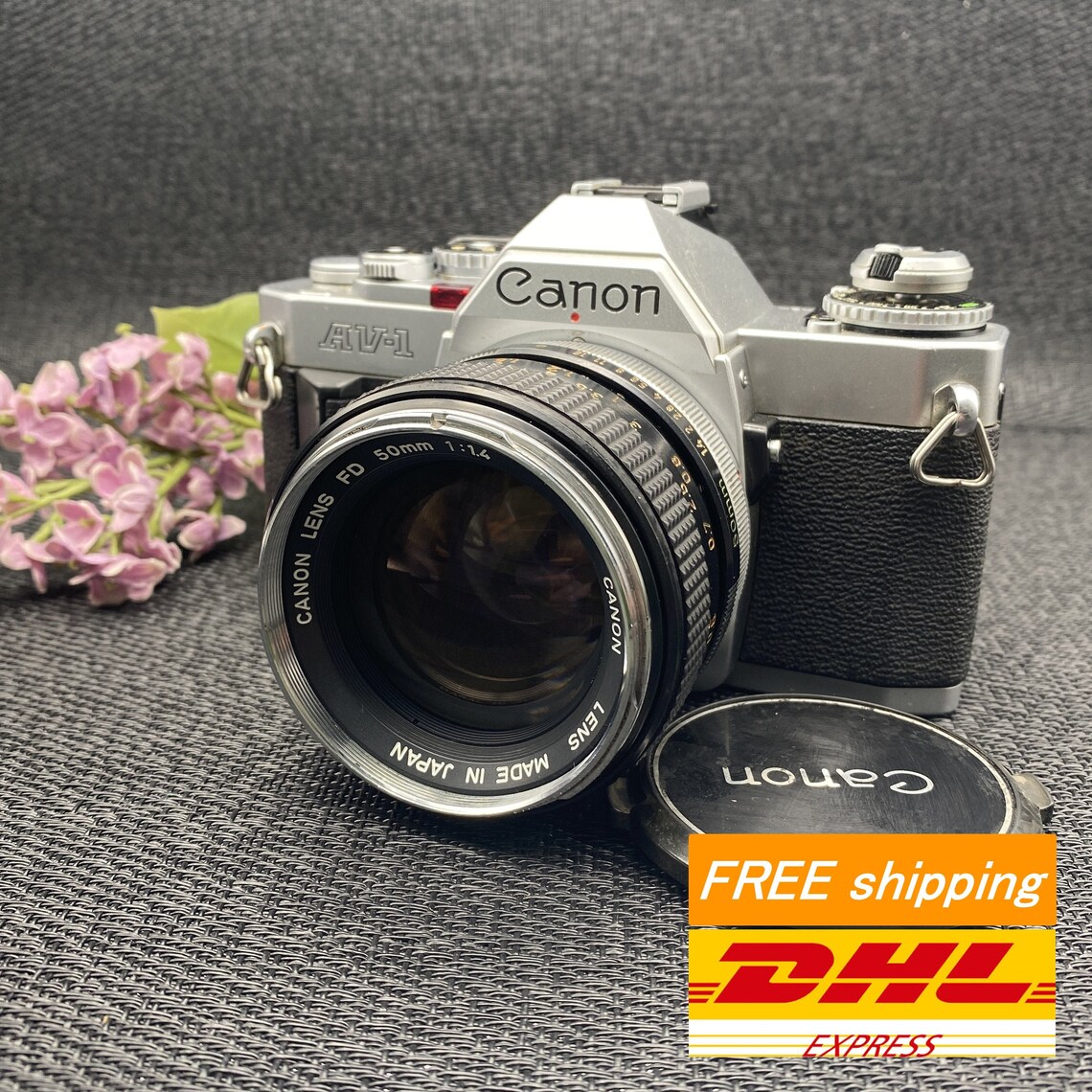 Canon AV1 Film camera with fd 50mm 11.4 Lenstjv348 Etsy