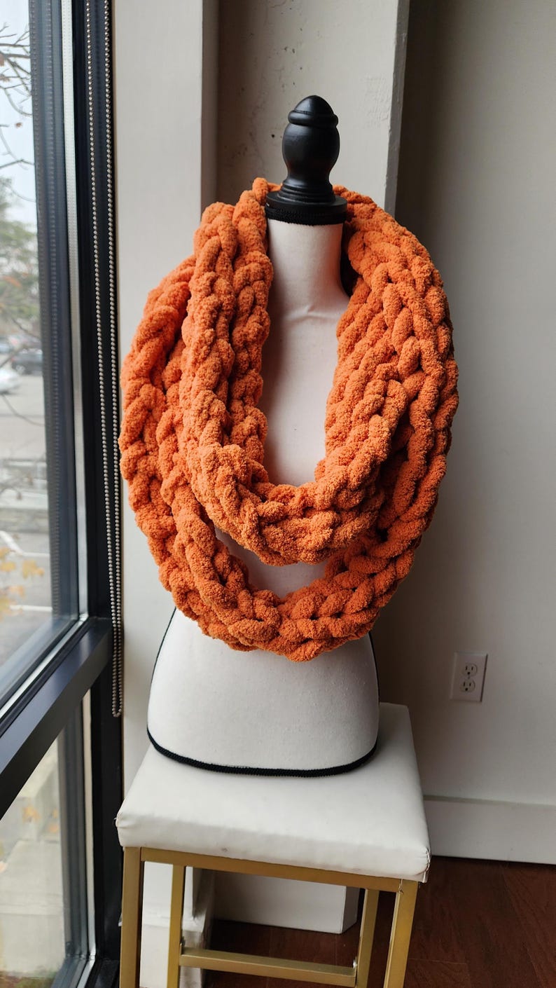 Handmade Chunky Knit Infinity Blanket Scarf - Etsy