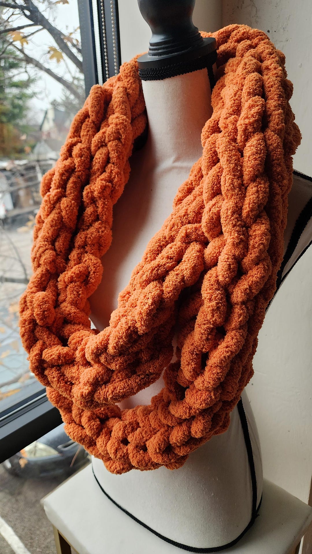 Handmade Chunky Knit Infinity Blanket Scarf - Etsy