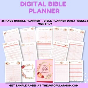 BIBLE PLANNER/BIBLE Journal pages/complete bible study session planner/Faith Devotional, Bible Devotional, Bible Study, Christian Planner