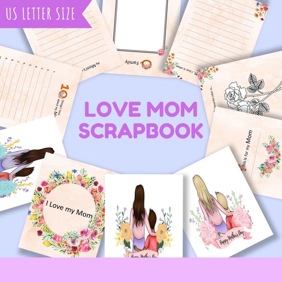 MOM SCRAPBOOKING APPRECIATION Journal 29 Page Appreciation Journal Love Mom  Cards to Choose From Cute Scrapbooking Journal Last Minute 