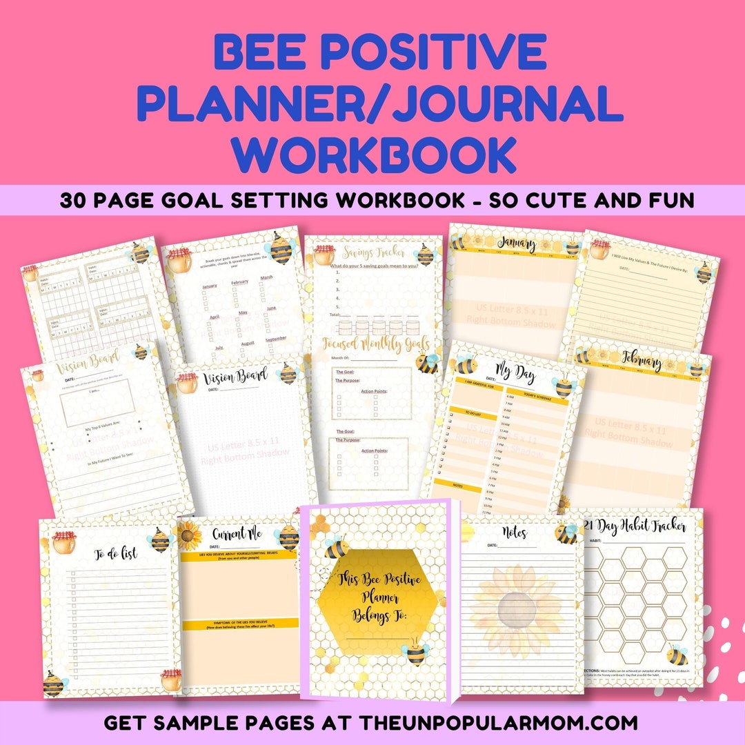 Positive Planner Example BEE POSITIVE PLANNER/Planificador de éxito, Establecedor de objetivos ...
