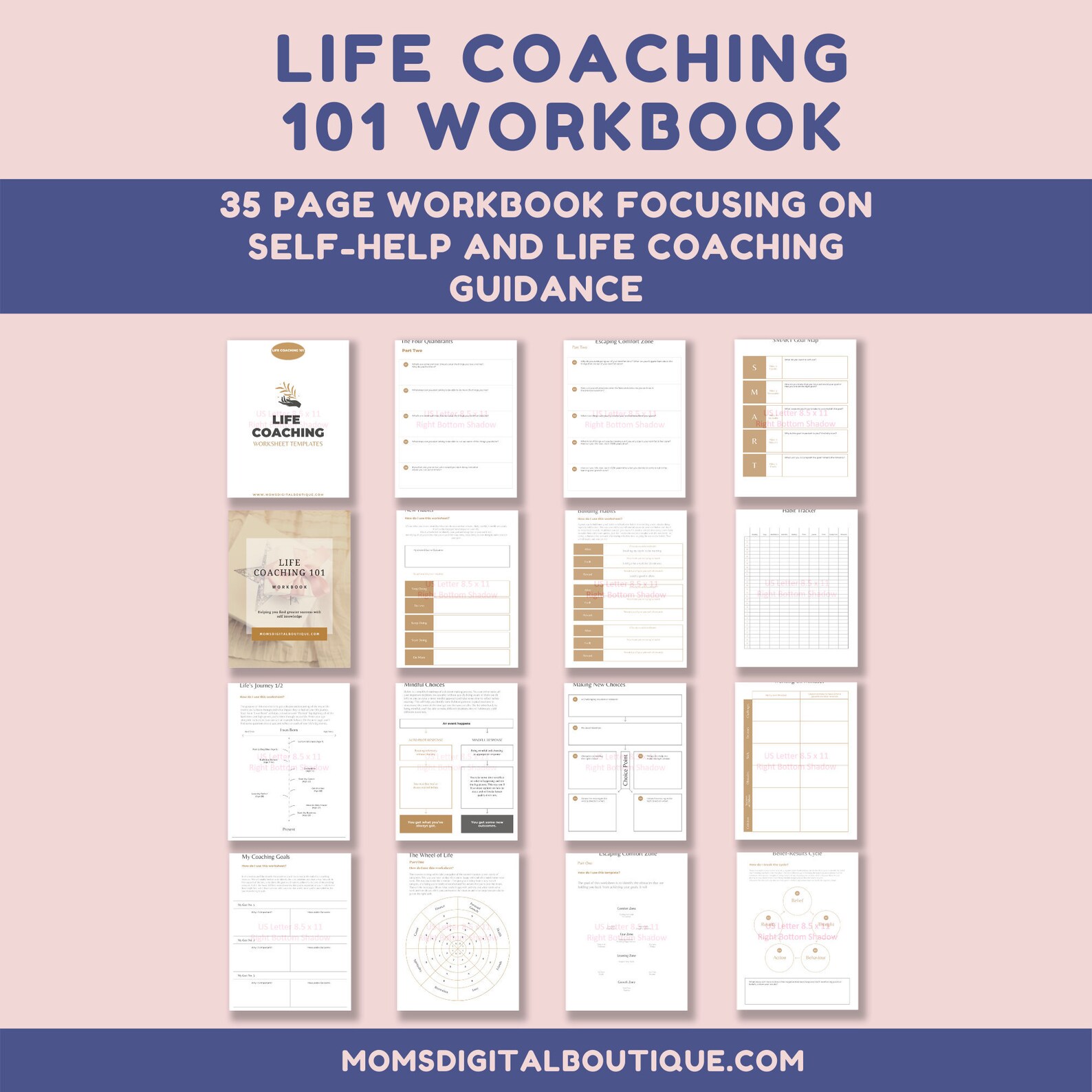 LIFE COACH WORKSHEET Fillable/Goal Setting worksheets/Great | Etsy