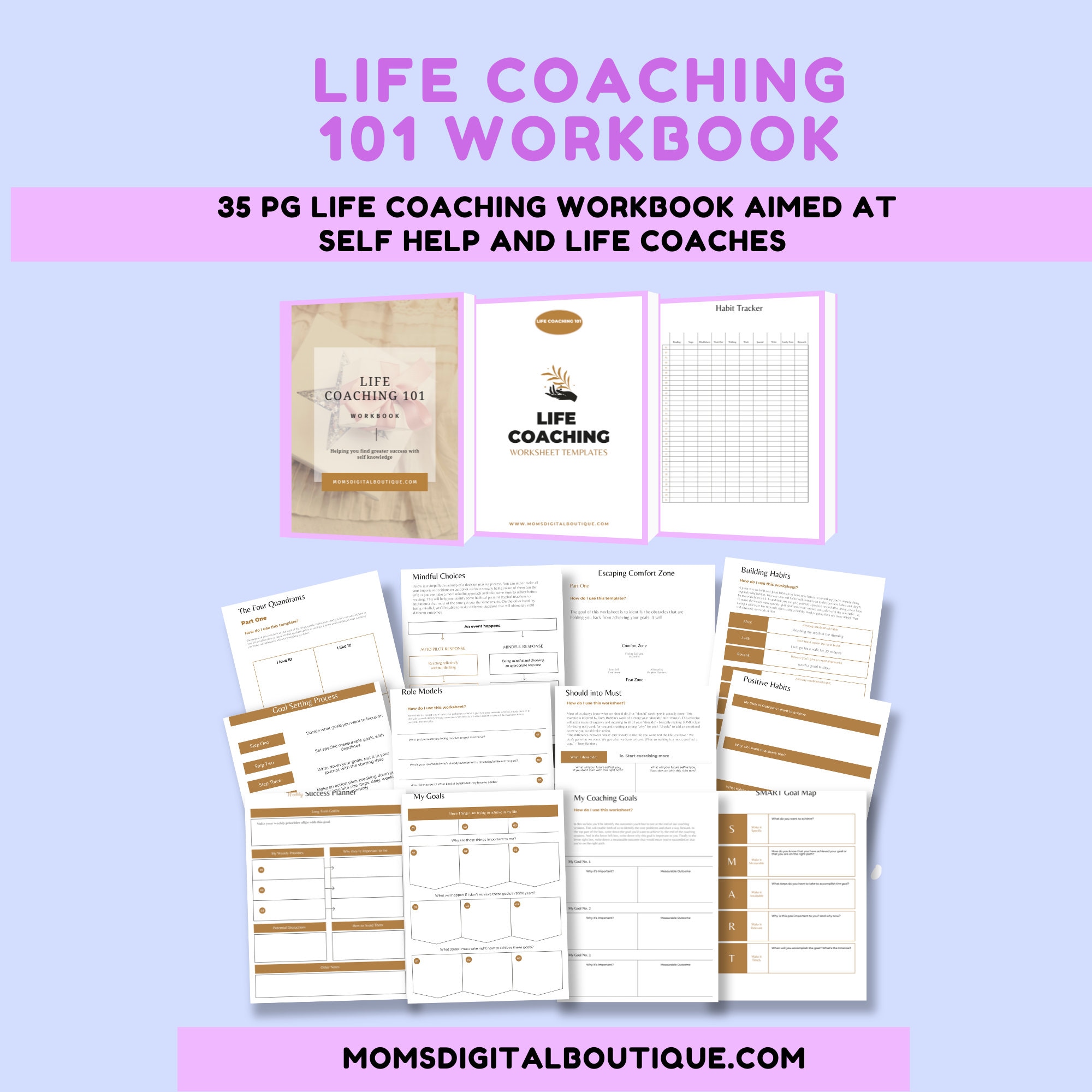 LIFE COACH WORKSHEET Fillable/Goal Setting worksheets/Great | Etsy