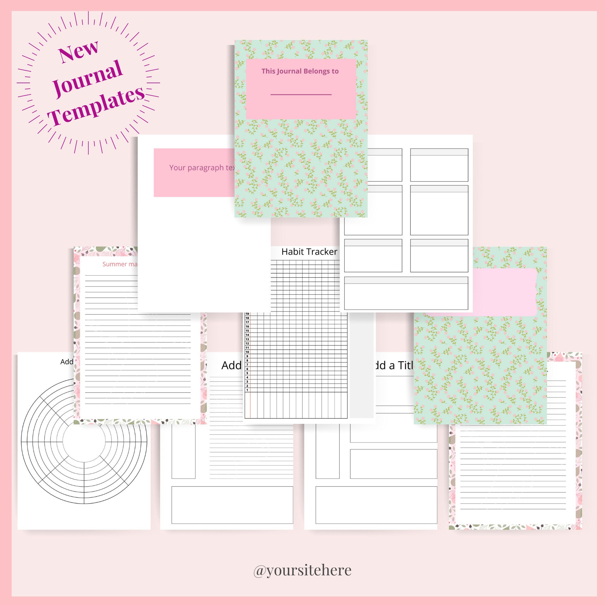 Commercial Use Canva Journal Template, Editable Journaling Kit ...