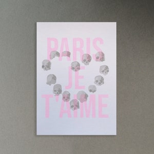 Paris Katakomben A5 Risograph Print - Frankreich Bild - Recyclingpapier - Reise Poster