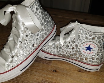 shiny silver converse