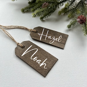 Personalized wood stocking tag | custom wood tags | Wood name tag | Christmas stocking name tags | farmhouse stocking tags | custom gift tag