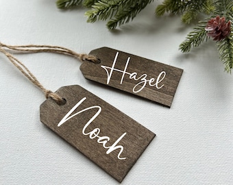 Personalized wood stocking tag | custom wood tags | Wood name tag | Christmas stocking name tags | farmhouse stocking tags | custom gift tag