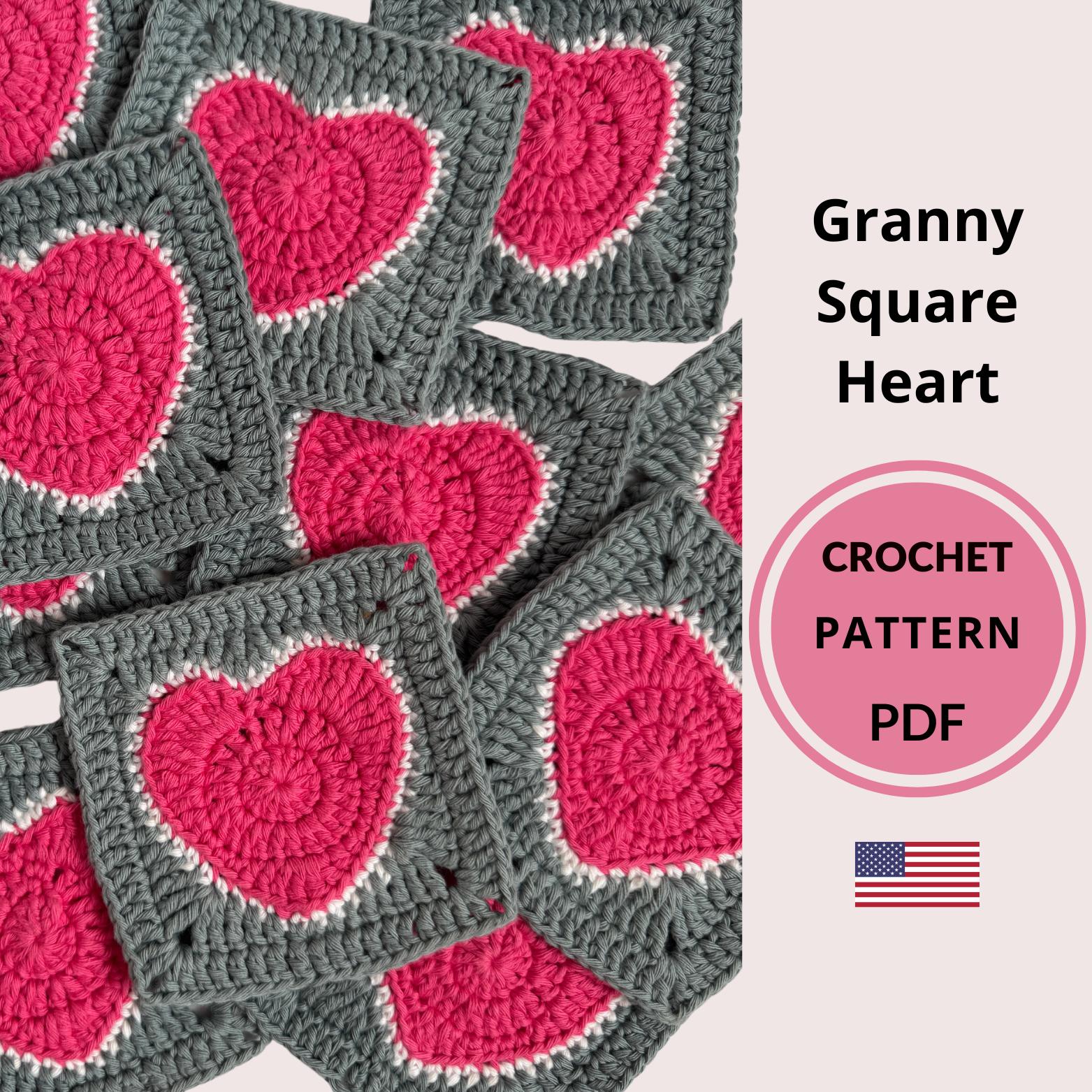 39 Heart Granny Square Crochet Patterns for Blankets, Bags, and Sweet Motifs 34 Crochet Heart Granny Square