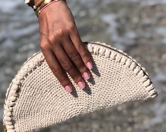 Crochet Raffia Clutch Pattern, Summer Evening Purse PDF, Small Bag Tutorial