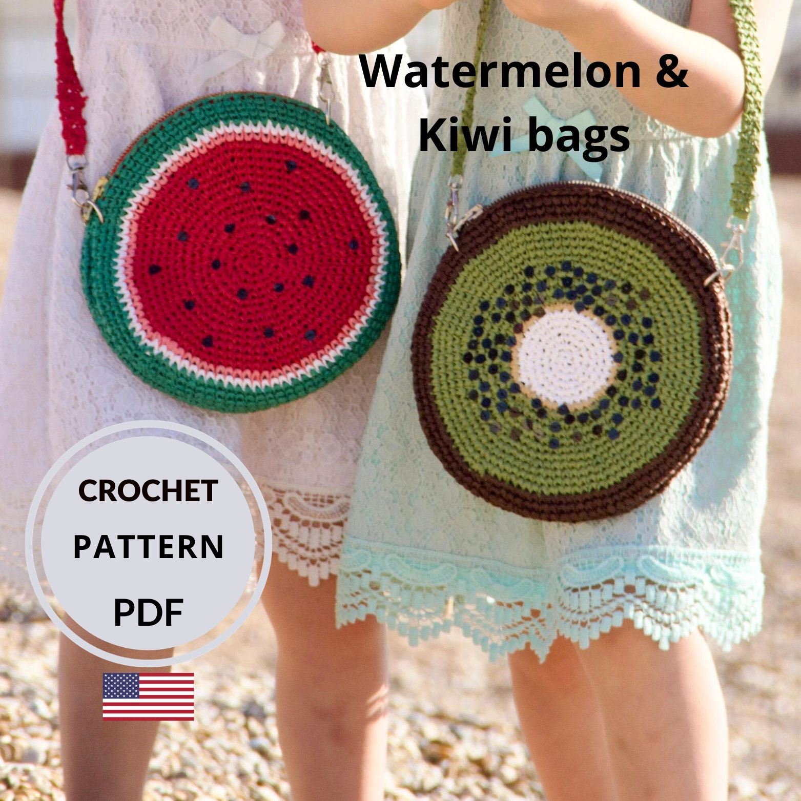 Crochet watermelon bag best sale