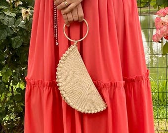 Crochet Raffia Clutch Bag PATTERN: Evening Purse Tutorial (PDF)