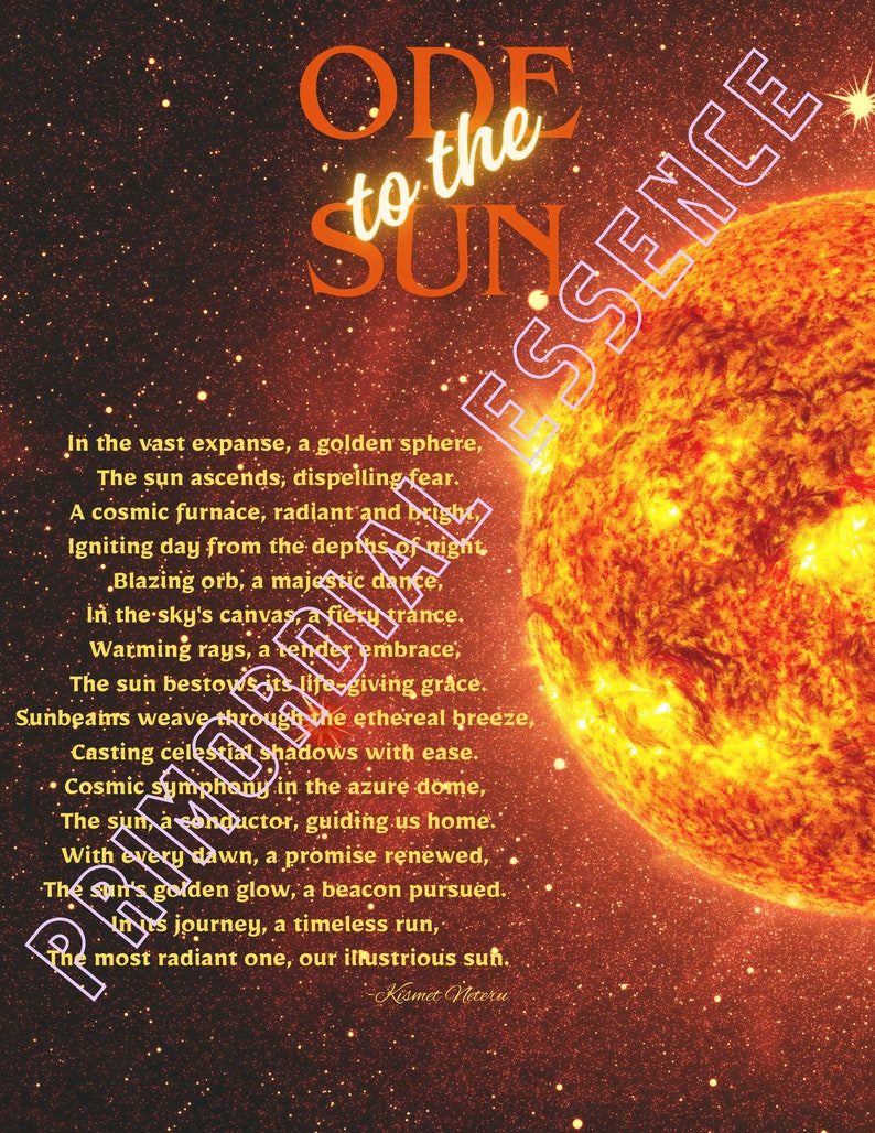 Ode to the Sun | Digital Download - Etsy