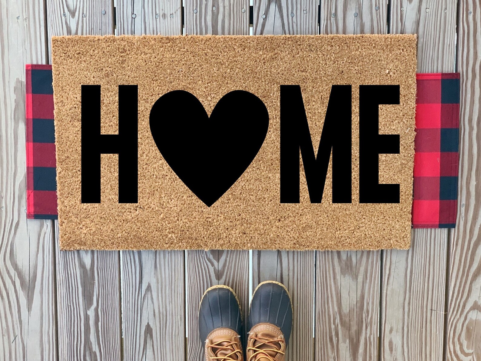 Home With Heart Mat Home Doormat Front Door Etsy