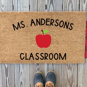 Custom Welcome to My Classroom Doormat Custom Teacher Doormat Cute Classroom Doormat Custom Teacher Gifts Cute Custom Name Doormat image 1