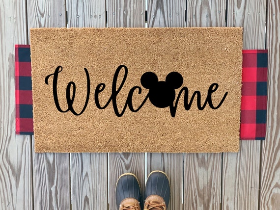 Mickey Mouse Welcome Doormat | Disney Themed Doormat | Mickey and