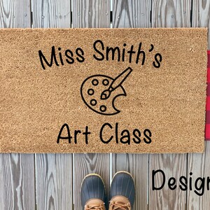 Welcome to Art Class Doormat | Cute Teacher Doormat | Back to School Decor | Teacher Appreciation Gifts | Cute Classroom Decor | Custom Gift