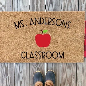 Custom Welcome to My Classroom Doormat Custom Teacher Doormat Cute Classroom Doormat Custom Teacher Gifts Cute Custom Name Doormat image 4