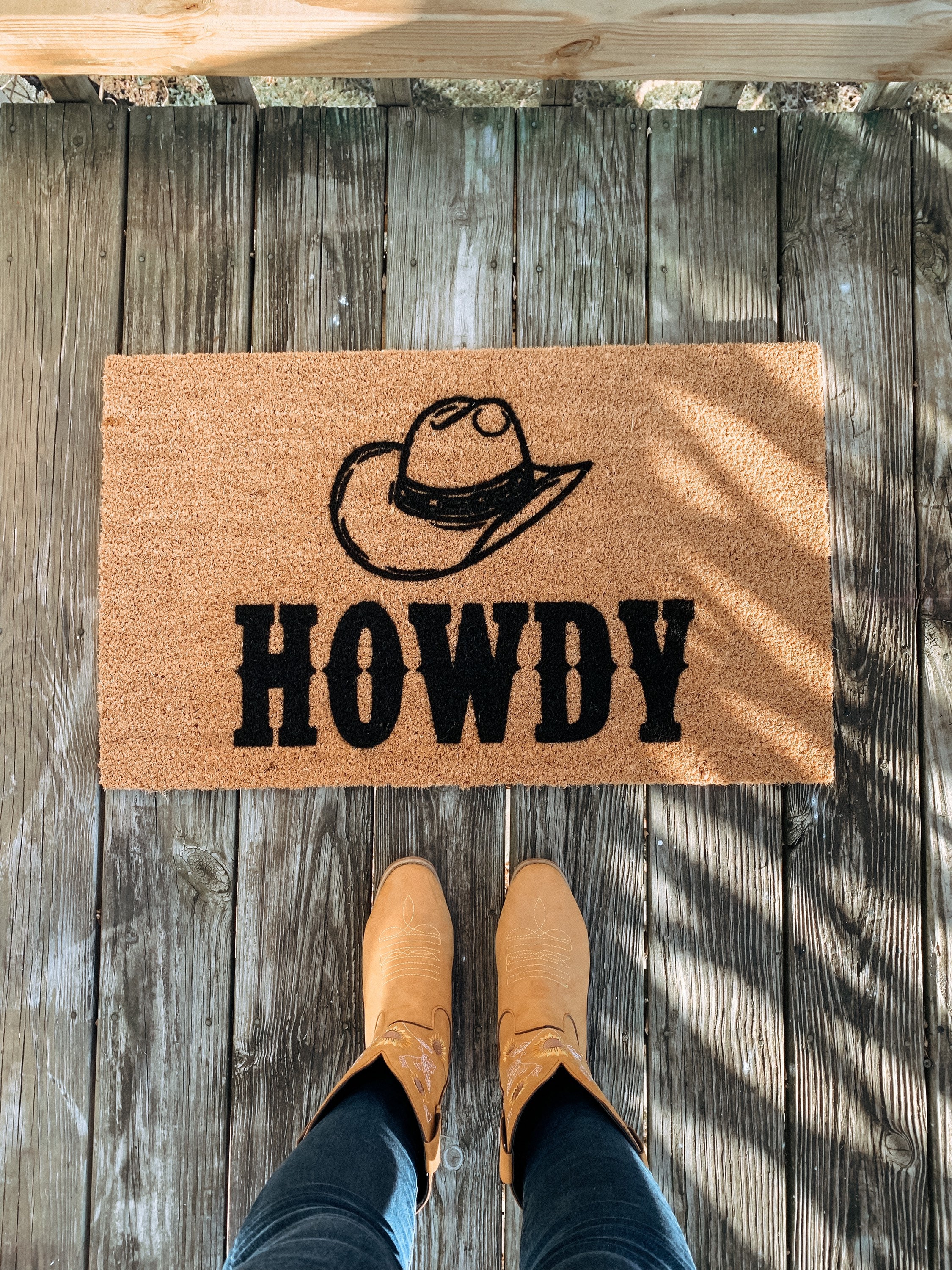 Howdy Cowgirl Welcome Mat – Joetta's