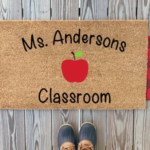 Custom Welcome to My Classroom Doormat Custom Teacher Doormat Cute Classroom Doormat Custom Teacher Gifts Cute Custom Name Doormat image 2