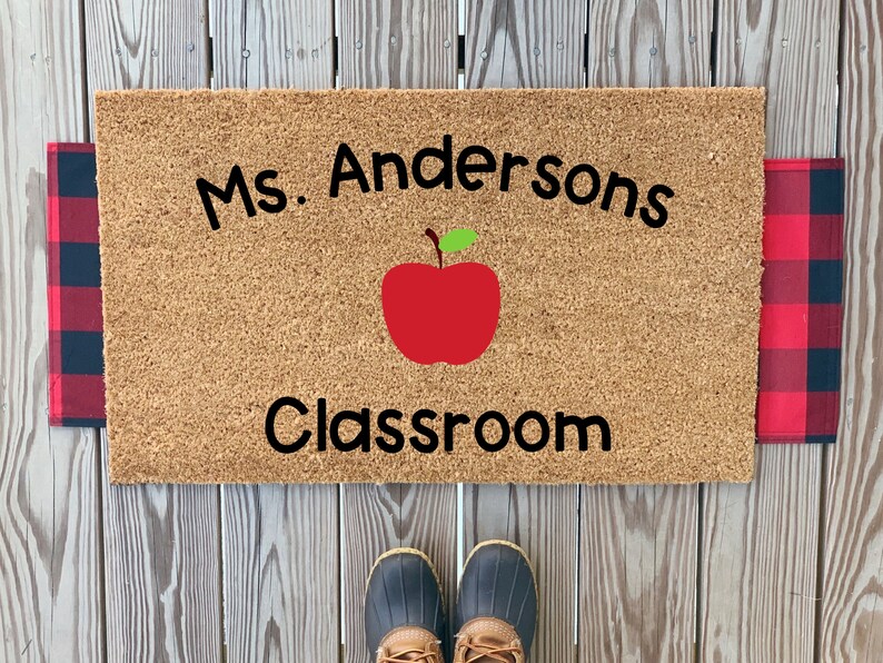 Custom Welcome to My Classroom Doormat Custom Teacher Doormat Cute Classroom Doormat Custom Teacher Gifts Cute Custom Name Doormat image 3