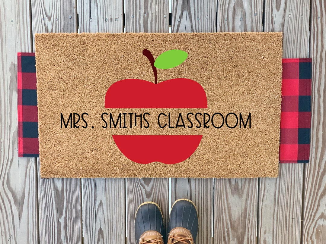 Custom Teacher Doormat Personalized Teacher Appreciation Etsy