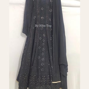 Customizable Handmade Chikankari Anarkali Suit for Women : Indian Wedding Dress image 8